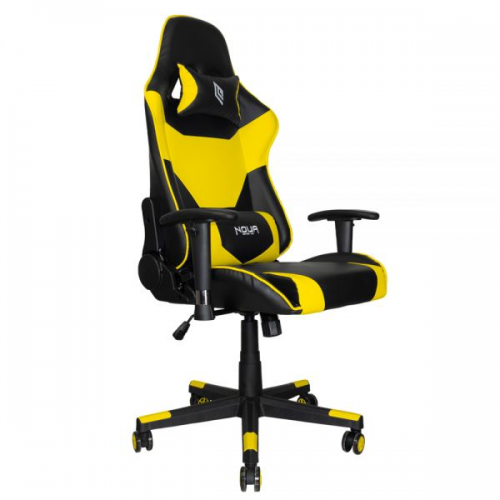 POLTRONA GAMING NOUA BIR B3V3 TESTA E CUSCINO BLACK/YELLOW