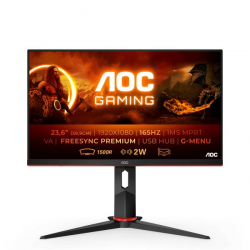 MON 23,6VA HDMI VGA GAMING 165HZ AOC C24G2U/BK MM REG CURVED 1MS DP"